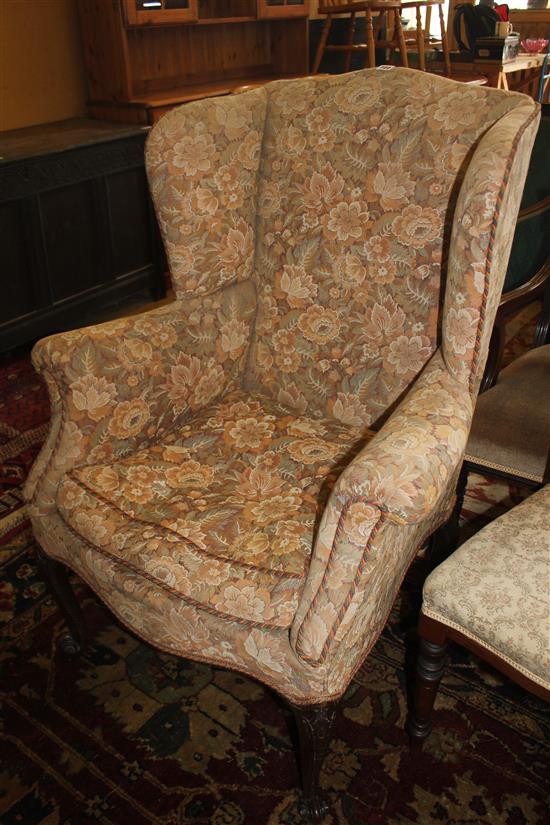 Wing back armchair